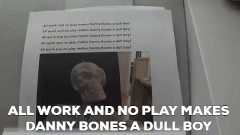Danny Bones hijacks the copier.